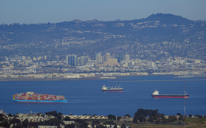 View across the bay to Oakland from San Bruno Mountain [Jan 2020]