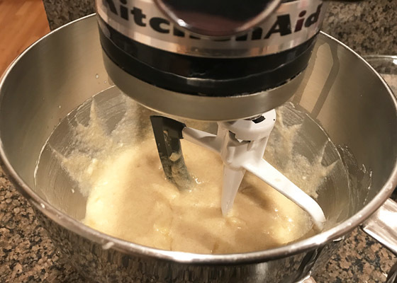Mixing batter for banana bread [Jan 2021]
